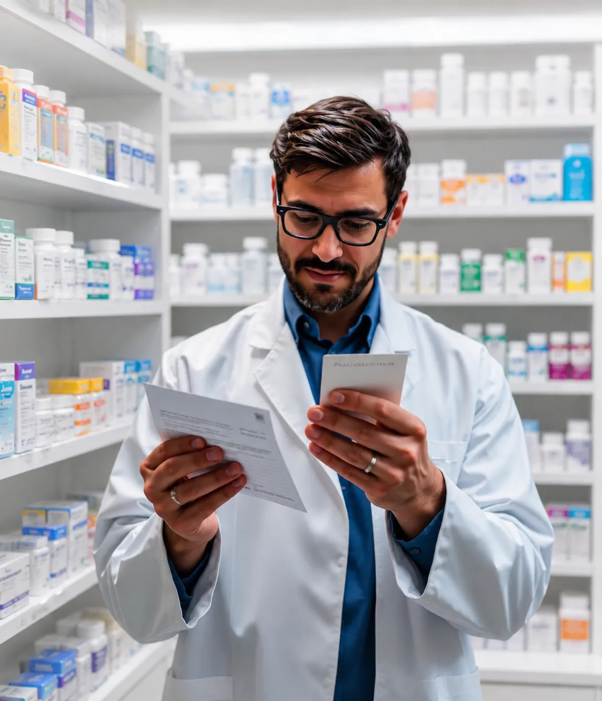 Pharmacy distributor reviewing Biopol Pharma products